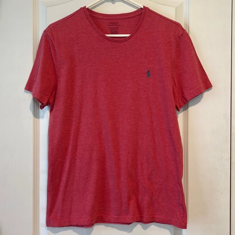 Polo by Ralph Lauren. Is Tom Slim Fit Red V-neck T-shirt Medium